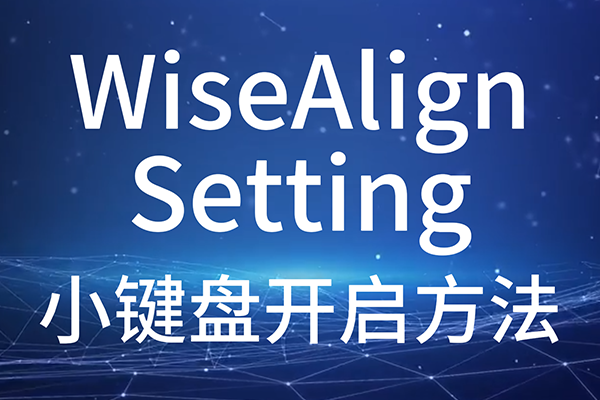 WiseAlign-Setting-小鍵盤開啟方法